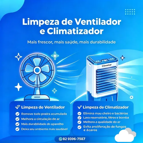 Limpeza em ventilador