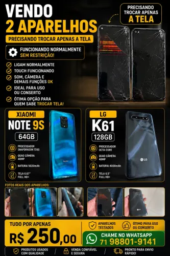 Vendo 2 celulares Android