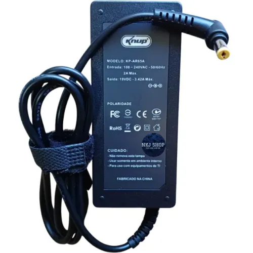Carregador Compatível com Acer Aspire Plug Amarelo Grosso 