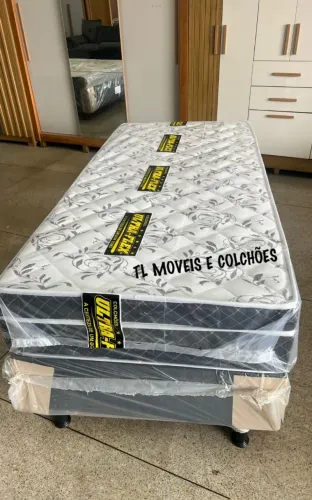 Colchão solteiro molas ensacadas mais base box
