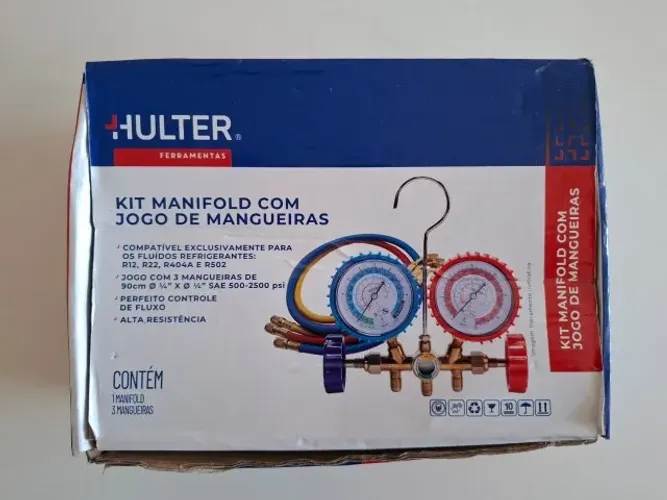 Kit Manifold com Visor Hulter e jogo de Mangueiras 90cm