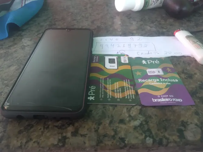 celular Sansung A 31com chip da vivo e credito de 30.00