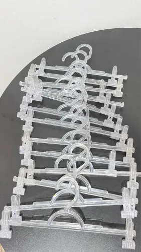 Cabide Transparente com Presilha 20 unidades 