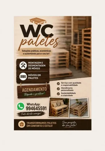 Montagem e desmontagem de móveis e pequenos serviços de reparos de móveis .