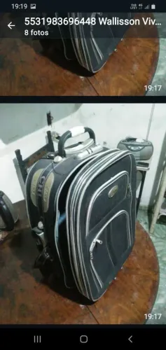 MALAS DE VIAGEM LINDA COR PRETA AZUL AMARELA 