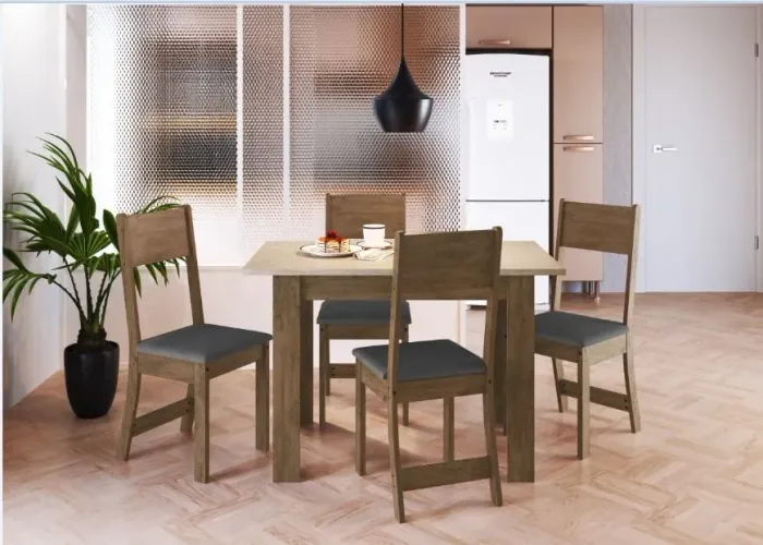 CONJUNTO MESA ATLANTA C/ 4 CADEIRAS EM PROMOÇÃO ! ENTREGA HOJE !