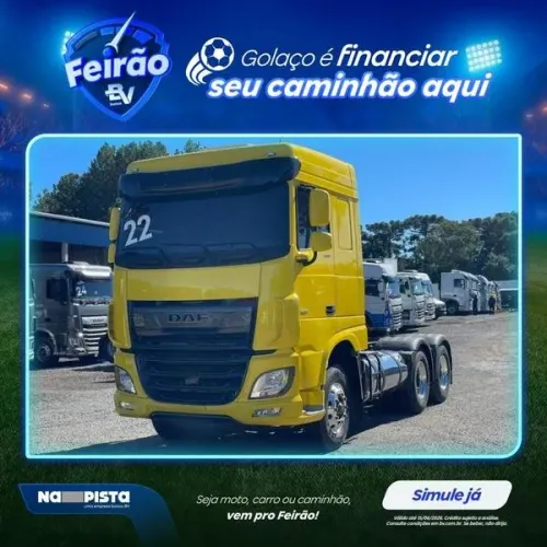 DAF XF 530 6X4 ANO 2022 - COM 356 MIL KM - RODAS DE ALUMINIO + DETALHES EM BLACK PIANO