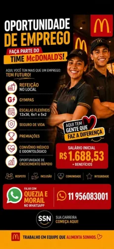 Atendente de Restaurante Mc Donald's