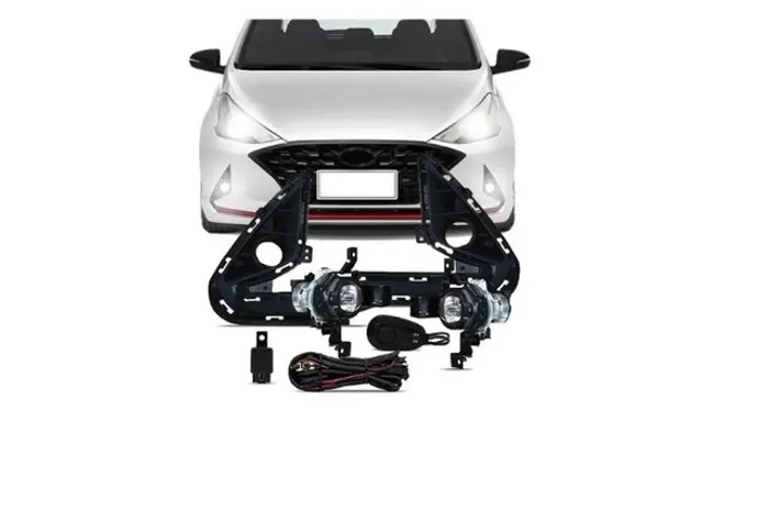 Kit Milha Neblina Moldura Preta Hyundai HB20 2020 2021 2022
