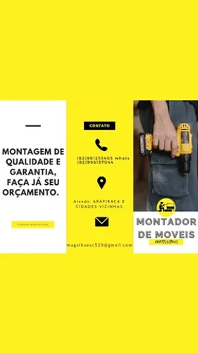 Montador de móveis Arapiraca e cidades próximas x