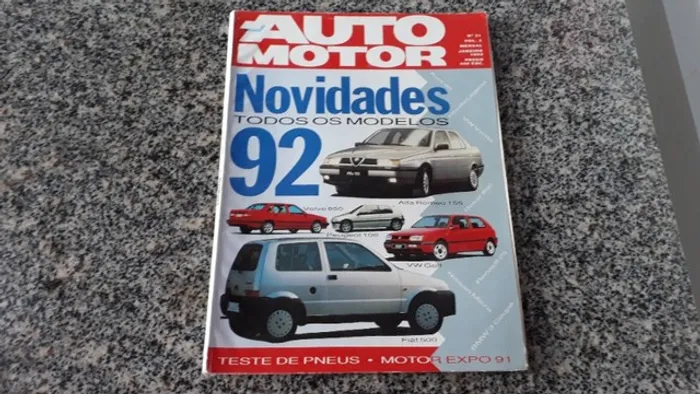 Antiga Revista Auto Motor Número 31 Volume 3 Janeiro 1992