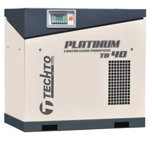 Compressor parafuso 160PCM 40 HP marca Techto Platinum 8 bar 