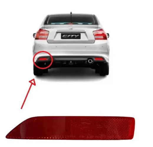 Refletor Olho Gato Parachoque Traseiro Honda City 2012 2013 2014 Esquerdo 