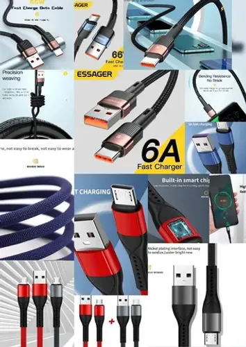 Cabo Carregador Tipo C & Micro Usb & iPhone