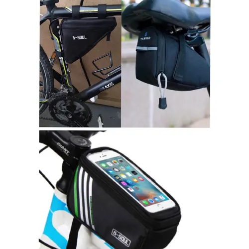 Bolsa Bike Bicicleta Para Objetos Estojo Bag Ciclista Ciclismo Guidão Quadro Selim