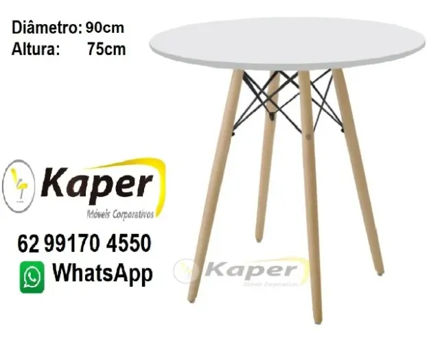 Mesa redonda 90cm eifel ( nova ) Promoção