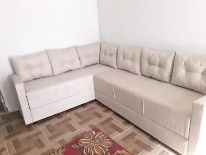 Lindo e Útil Sofa de Canto 4 Camas ideal para Visitas dormirem Preço de Fábrica Novos 