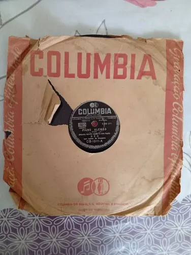 Disco 78 RPM piano alemão/alguma coisa ela fez samba canção