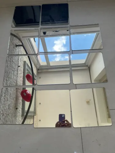 Lote espelhos com adesivo quadrado 