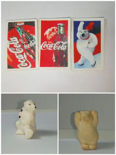 Lote Coca-Cola Anos 90 - Ursos Polares + Cards Colecionáveis Vintage