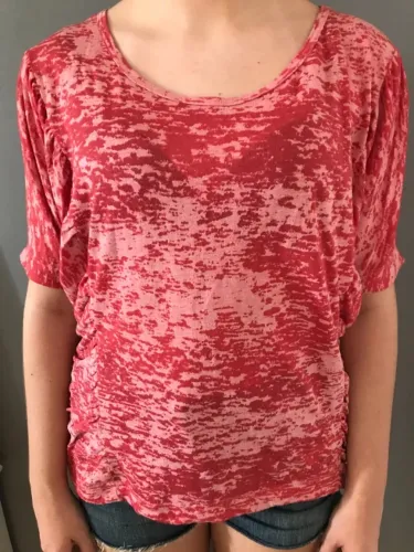 Blusa Vermelha Plissada Na Lateral Da Malagueta (Usado)