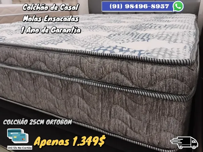 COLCHÃO DE CASAL ORTOBOM MOLAS ENSACADAS