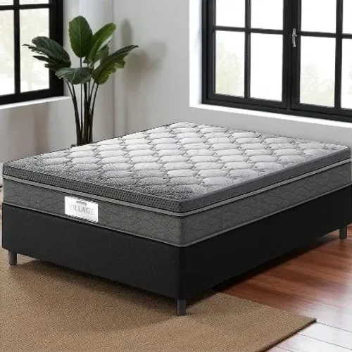 Conjunto Base e Colchão Natalia D28 Casal JC MOVEIS 