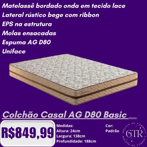 Colchão Casal D80 - Conforto e Qualidade