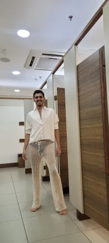 Calça de Crochê Off White