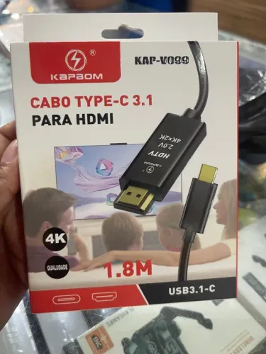 Cabo Tipo-c 3.1 Para Hami 2.0 1,8m / Resolução 1080p Hd 2k 4k - Fazemos entregas