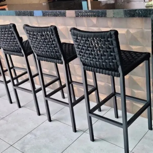 BANQUETA CLASSICK DE CORDA NÁUTICA PARA BANCADA, BISTRÔ, ILHA GOURMET 