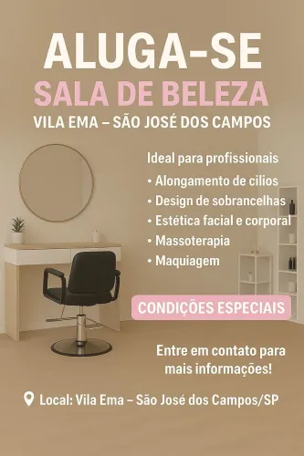 Sala de estética no Vila Ema(valor a negociar)