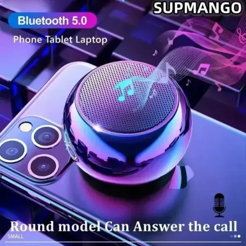 ? Mini Caixa de Som Bluetooth Metálica - Subwoofer Potente e Compacta