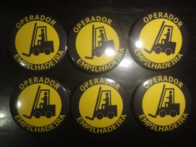 6 Botons Operador de Empilhadeira 4,5 cm