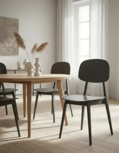 Cadeira Fratini Vegas Preta Empilhável E Super Resistente