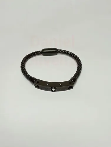 Pulseira de couro Montblanc Black 