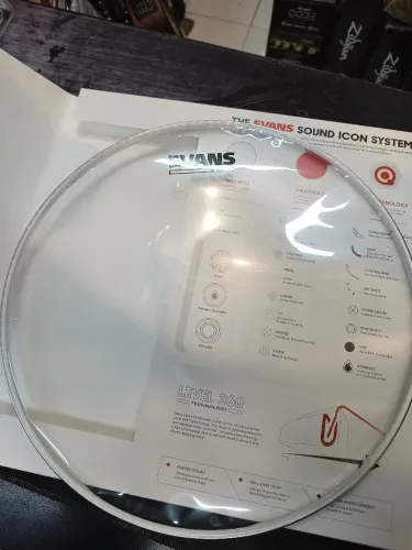 Pele de caixa resposta de bateria Evans side 300 