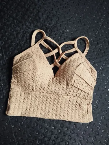 Croppet nude bojo decote