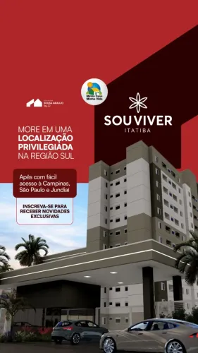Souviver Itatiba - Apartamento na planta.