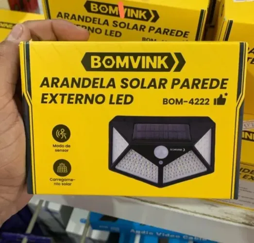Lâmpada para Jardim com Sensor de presença - Arandela Energia Solar