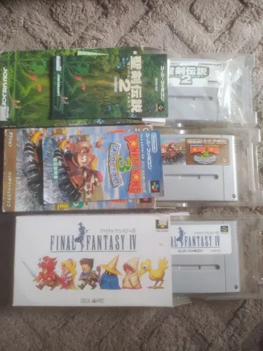 jogos Super Nintendo -  Final Fantasy IV, Donkey Kong 3,  e mais!