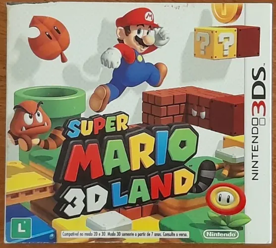 Jogo Super Mario 3D Land Nintendo 3DS Com Luva