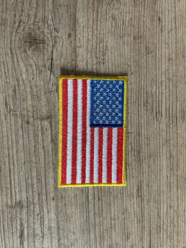 Kit 2 Pçs Bordados Bandeira Estados Unidos 5x8cm