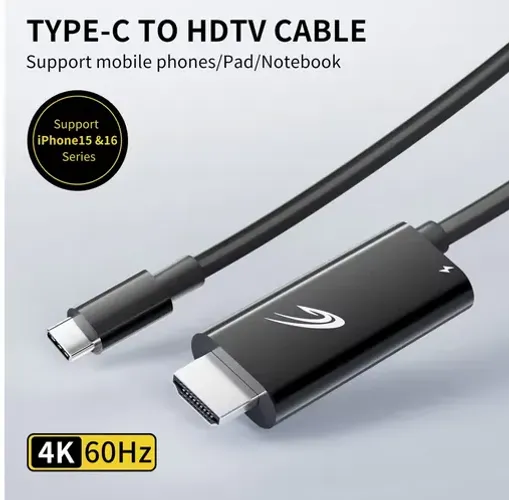 Cabo USB-C para HDMI de 4,9 pés 4K 60 Hz 