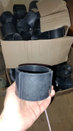 Lote 150 Luvas PVC Roscável 4" - Pretas para Eletroduto