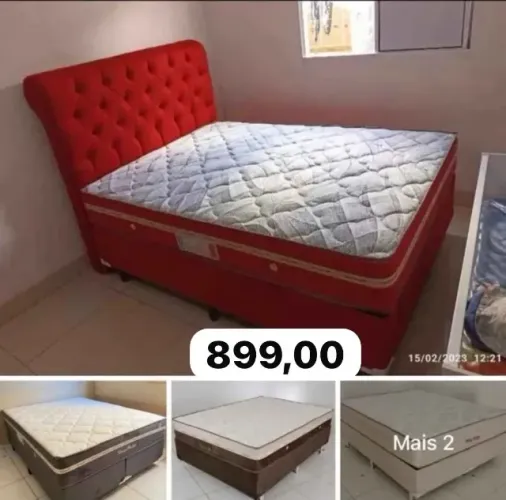 Cama box colchão novo