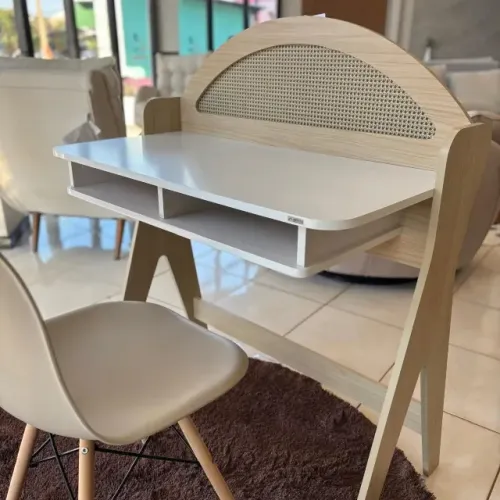 Escrivaninha Penteadeira 100% MDF 90cm Branca