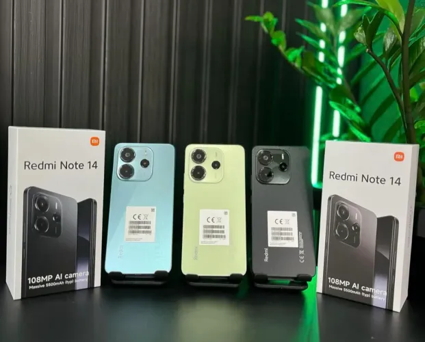 Redmi Note 14 128/4Ram Preto-Verde Pronta Entrega+Dual Sim 