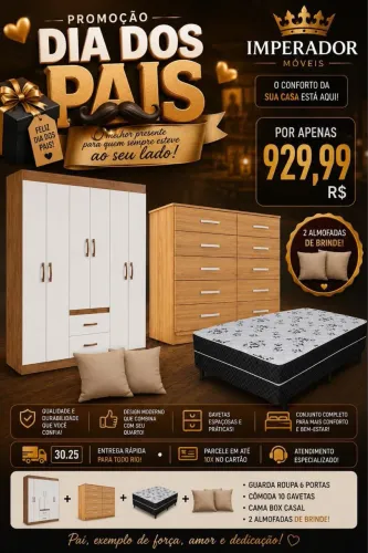 Guarda Roupa Jamaica Cômoda Marbela e Cama Box D20