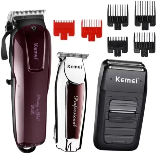 Kit máquina Kemei profissional.  Entrega Grátis 